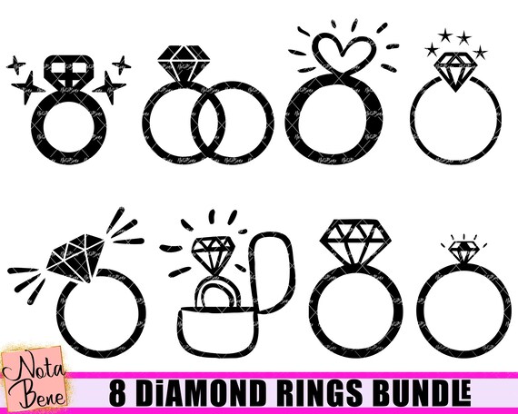 Download Clip Art Engagement Diamond Svg Dxf Diamonds Svg Diamond Ring Svg Clipart Vector Print And Cut Silhouette And Cricut Wedding Ring Svg Cut File Art Collectibles