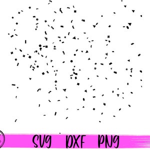 Birthday Party Confetti Svg Confetti Pattern SVG Scattered Glitter Stars Svg Cut files for Cricut Sublimation transfer Png