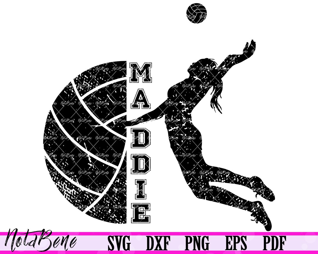 CUSTOM NAME Volleyball SVG, Personalized Grunge Volleyball Squad Svg