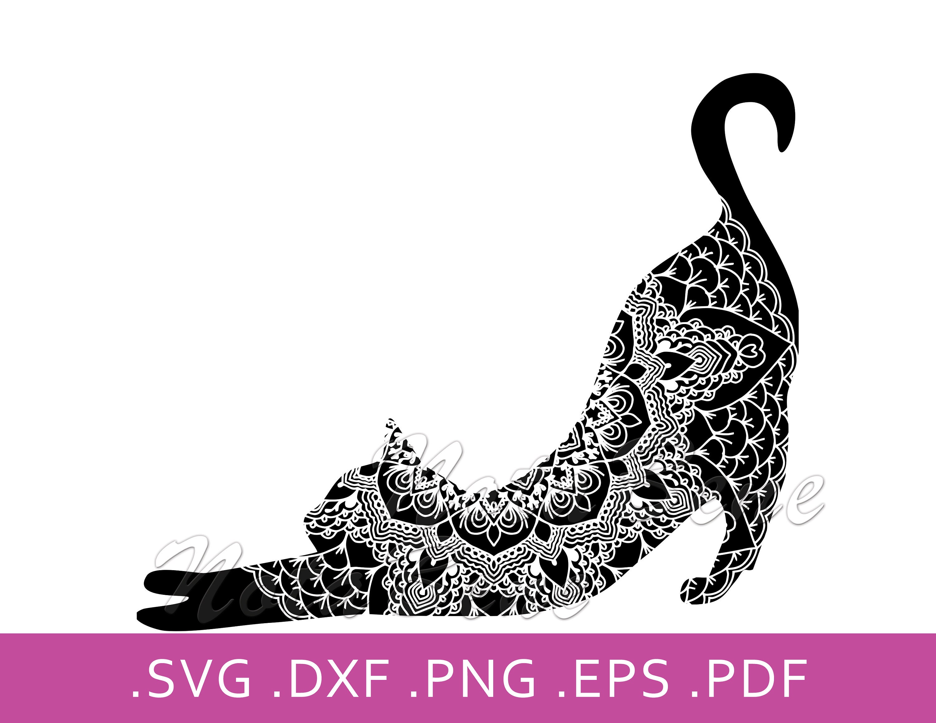 Download Mandala Layered Cat Svg - Free SVG Cut File