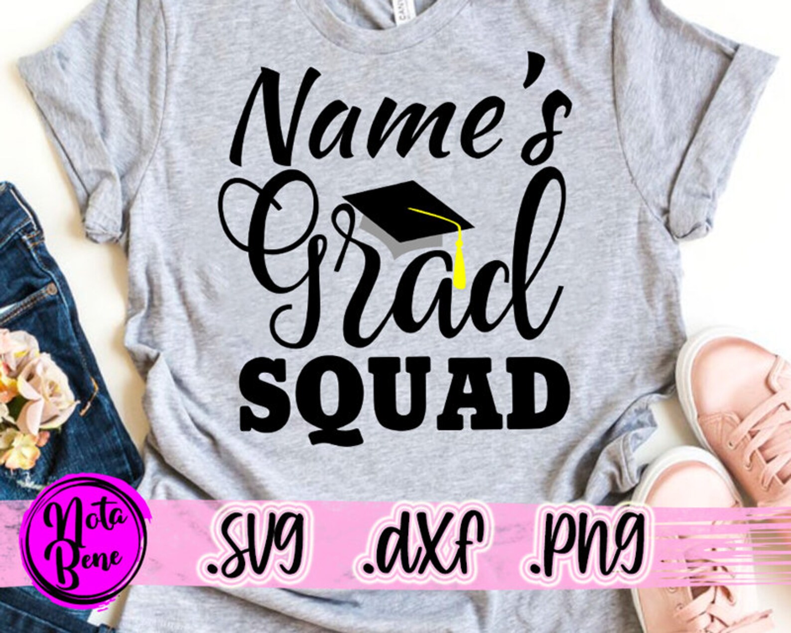 CUSTOM Name Grad Squad 2021 SVG Cut File Graduation Svg | Etsy