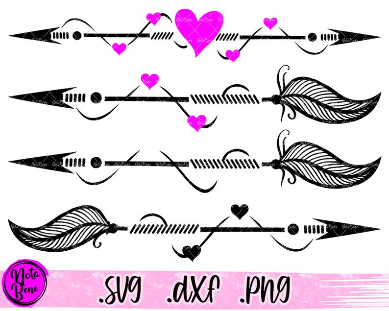 Infinity Arrow 4 SVG Cut Files PNG Arrows Decorative Boho | Etsy