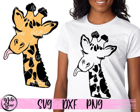 Download Layered Cute Giraffe with togue out SVG Funny Giraffe Face ...
