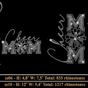 Plantilla SVG de diamantes de imitación para Cheer Mom, diseño brillante de animadora, efecto de aerosol disperso, descarga digital Cricut
