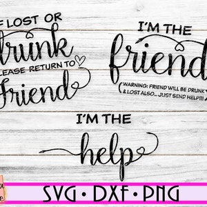 Als je verdwaald of dronken bent, ga dan terug naar je vriend SVG, beste vrienden bijpassende shirts SVG, terugkeer naar bestie SVG grappige paren shirts SVG Cricut clipart