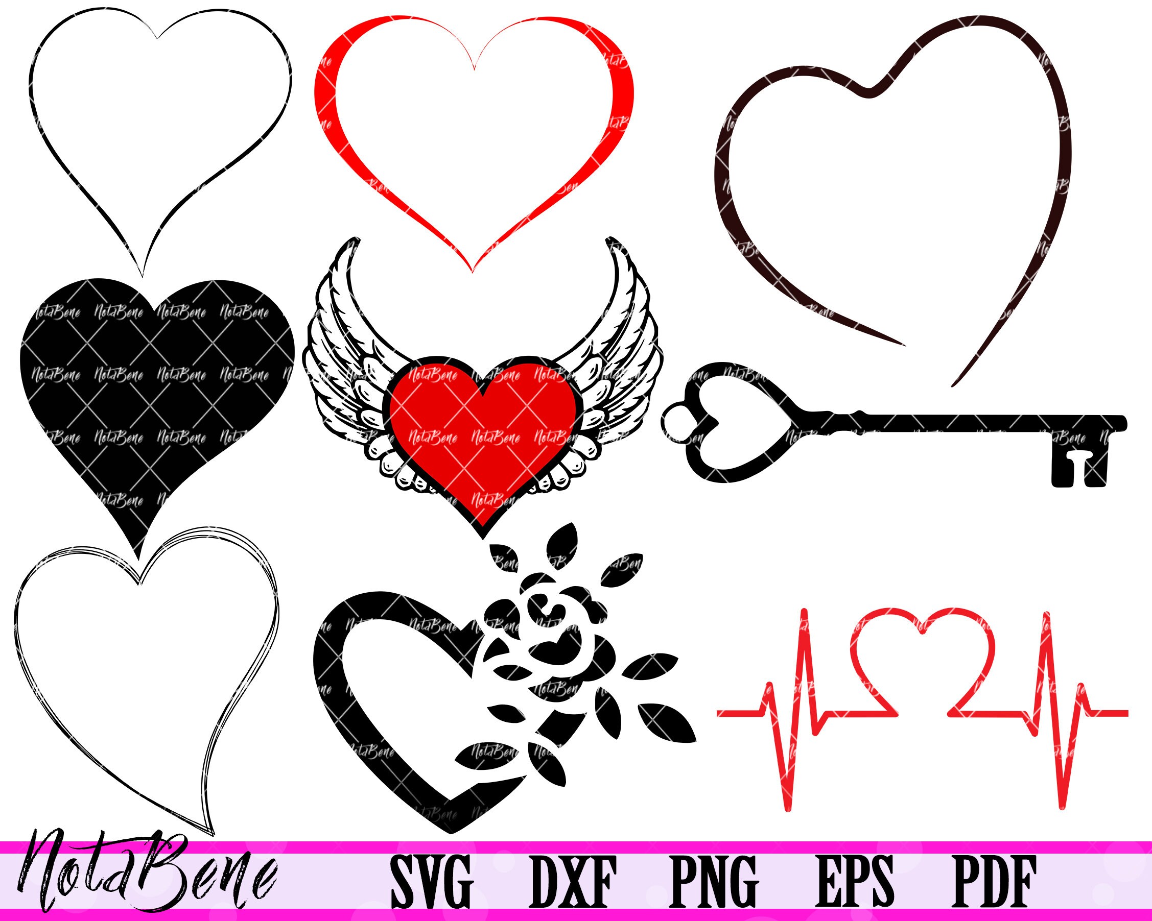 Download 9 Hearts Svg Cut File Valentine S Day Svg Heart Svg Etsy