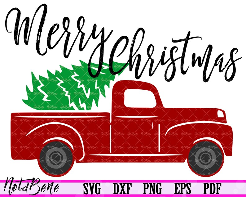 Download Christmas Truck SVG Merry Christmas Rustic Sign Stencil ...
