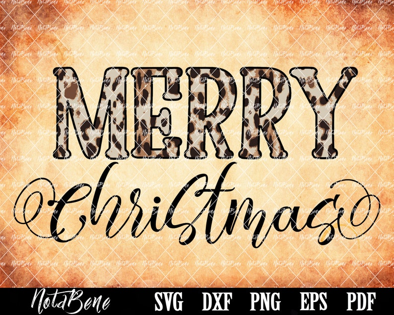 Leopard Merry Christmas Print Svg Leopard Christmas Svg Merry | Etsy
