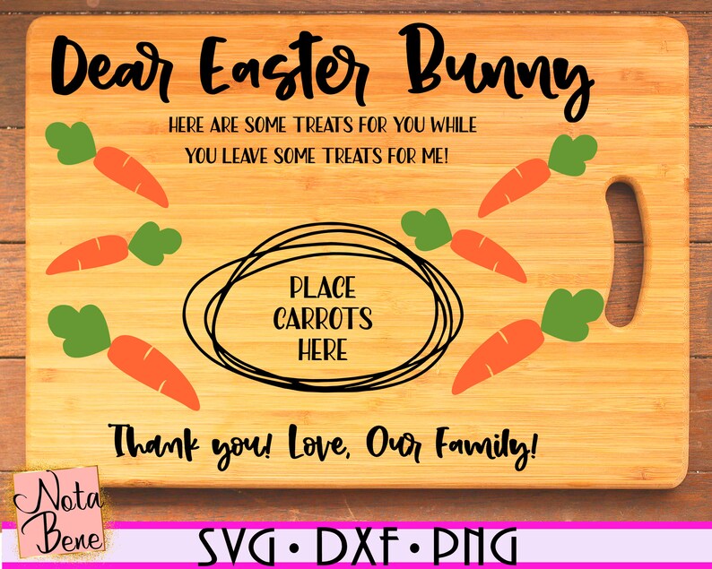 Download Dear Easter Bunny SVG Easter Bunny Cutting Board SVG ...