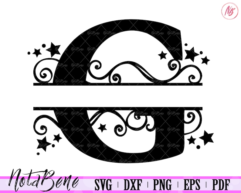 Download G Split Monogram SVG Split Letter G SVG Divided Initial G ...