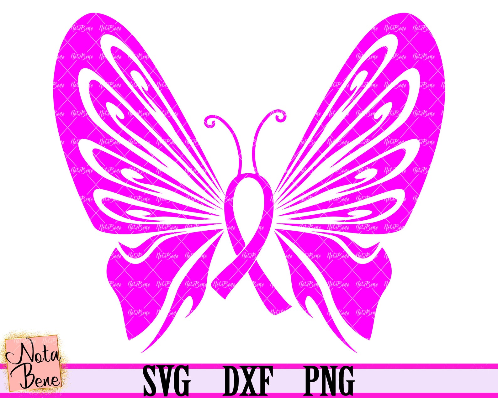 Breast Cancer Ribbon SVG Butterfly Pink Ribbon Svg Cancer - Etsy