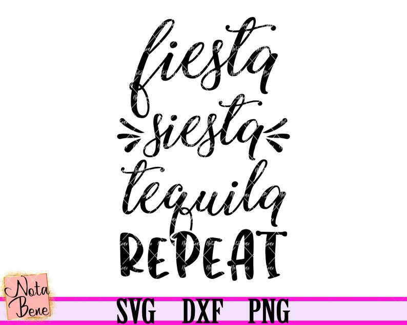Fiesta Siesta Tequila Repeat SVG Bachelorette Party SVG | Etsy