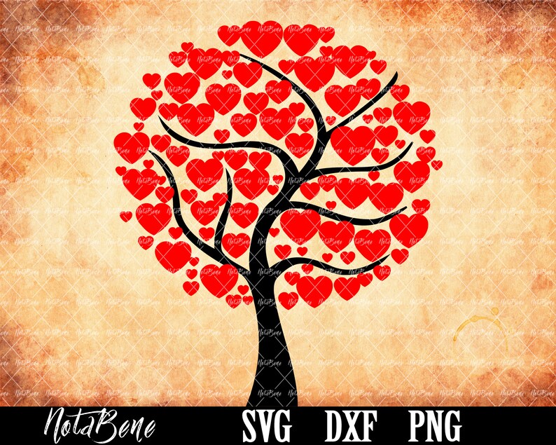 Download Valentine's Day Svg Family Tree Svg Monogram Tree SVG | Etsy
