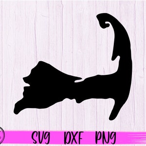 Cape Cod Karte Silhouette SVG, Cape Cod Karte Design SVG, Karte geschnitten SVG-Datei, druckbare PNG Clipart Cricut Laserschnitt-Datei Dxf Png