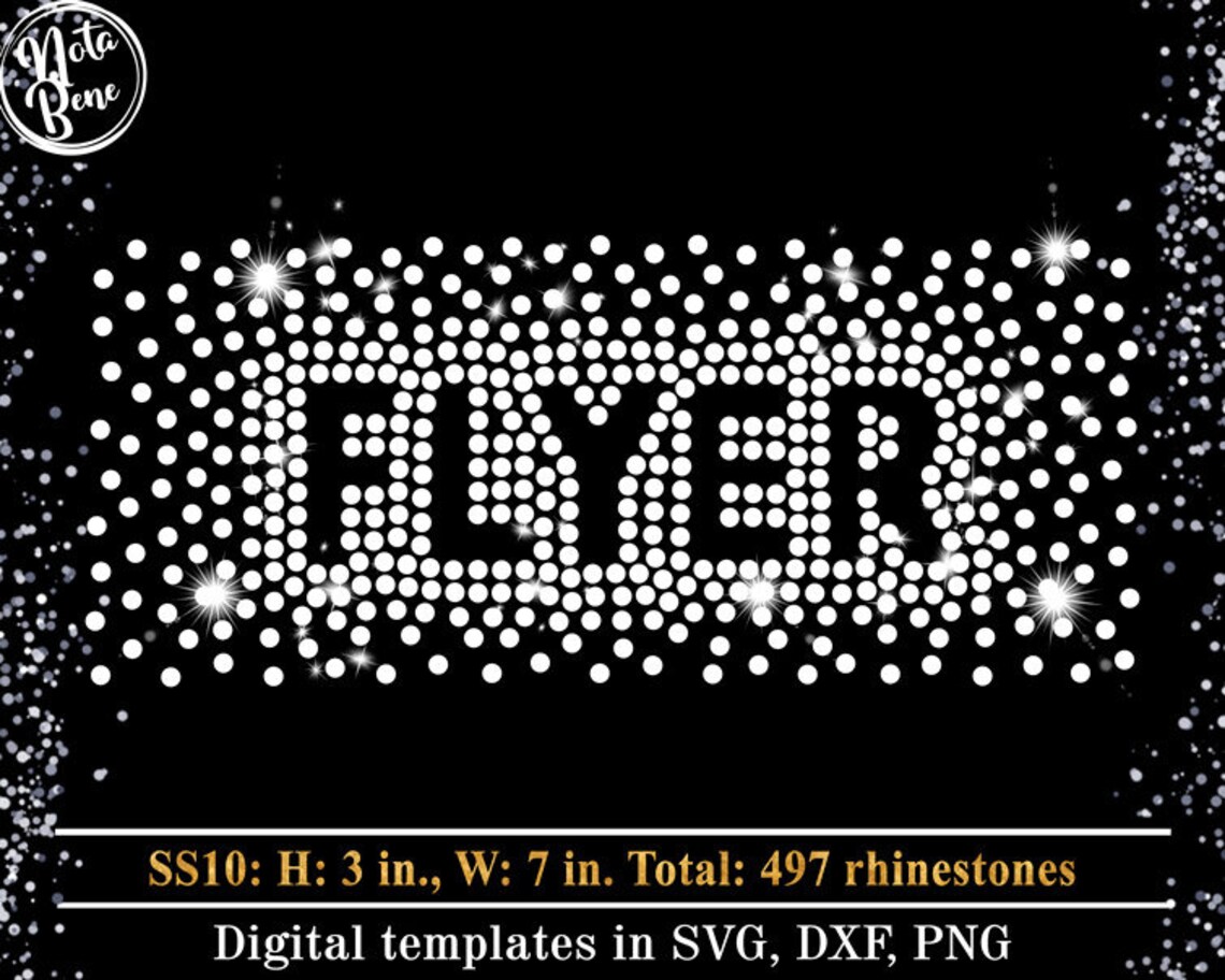 FLYER Rhinestone Template Ss10 SVG, Cheerleader Top Scattered Spray ...