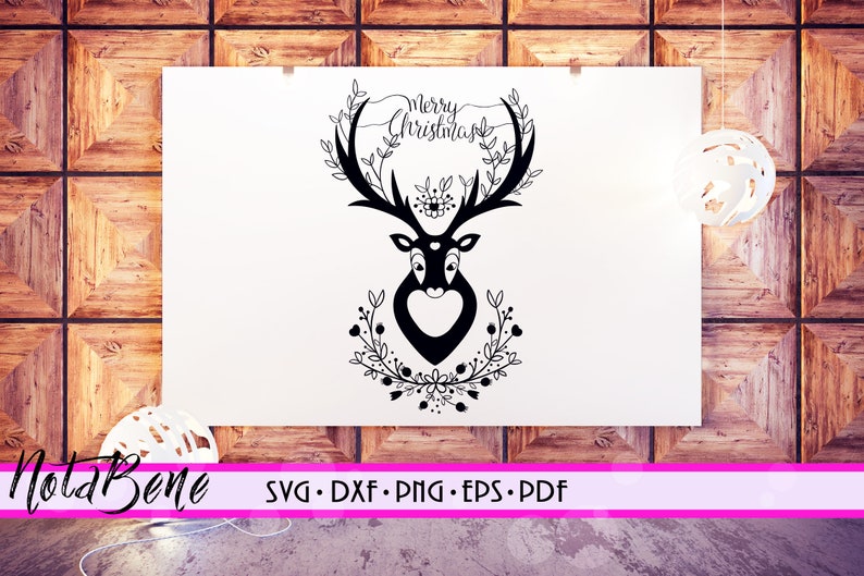 Download Merry Christmas Deer SVG PNG Christmas Rustic Sign Decor ...