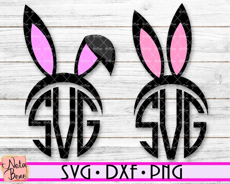 Download Bunny Ears SVG Monogram Bunny Ears SVG Bunny Svg Cut file ...