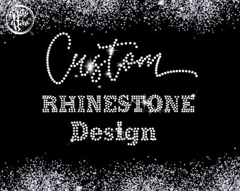 Plantilla SVG personalizada de diamantes de imitación, diseño de camiseta con brillo personalizado (descarga digital)