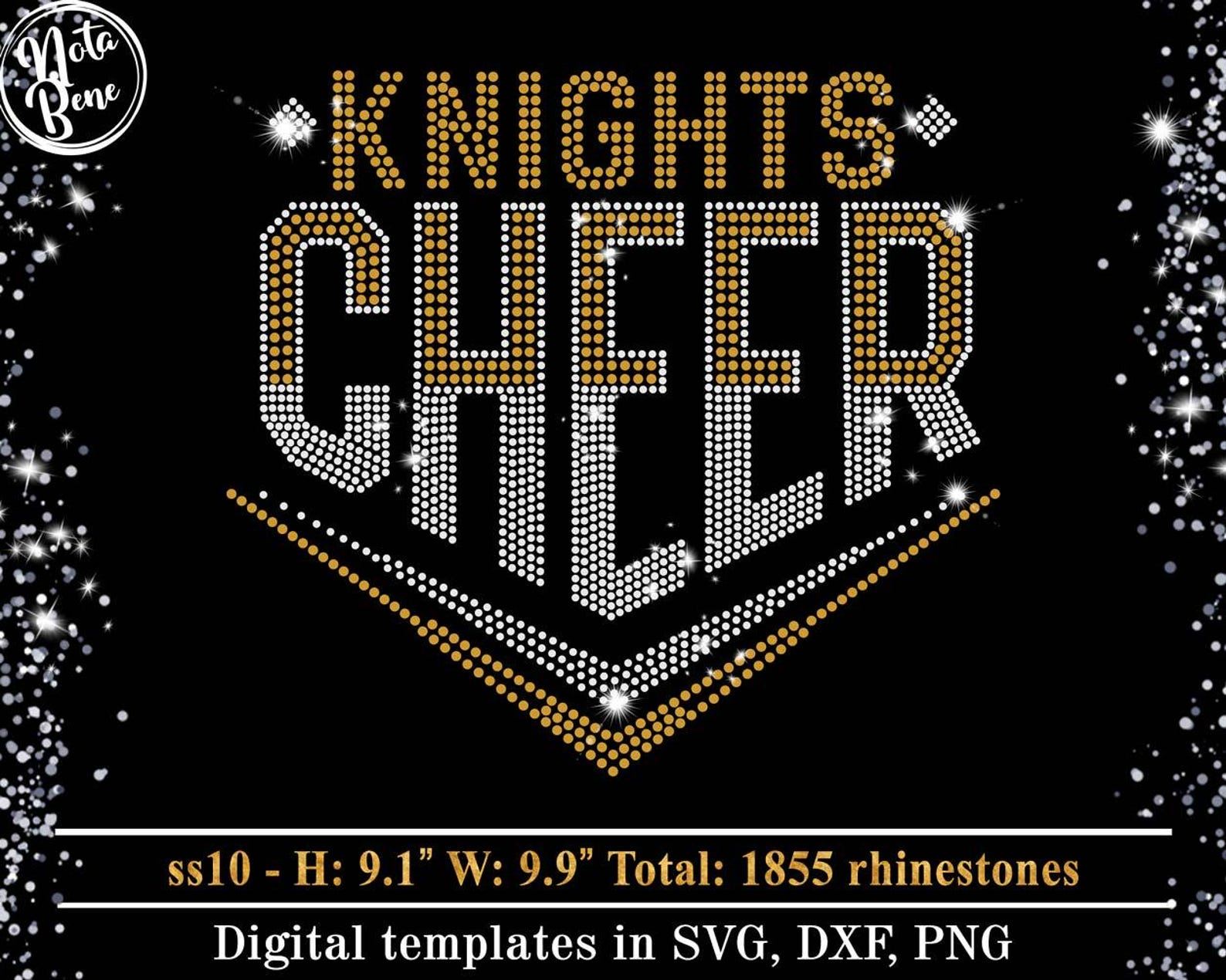 Cheer Team Rhinestone Template SVG, Knights Cheerleader Svg ...