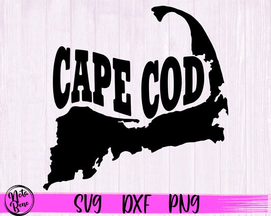 Cape Cod Map SVG, Massachusetts Vacation Svg, Summer Beach Svg Silhouette Svg Cut File Printable Stencil Clipart Cricut Dxf Png