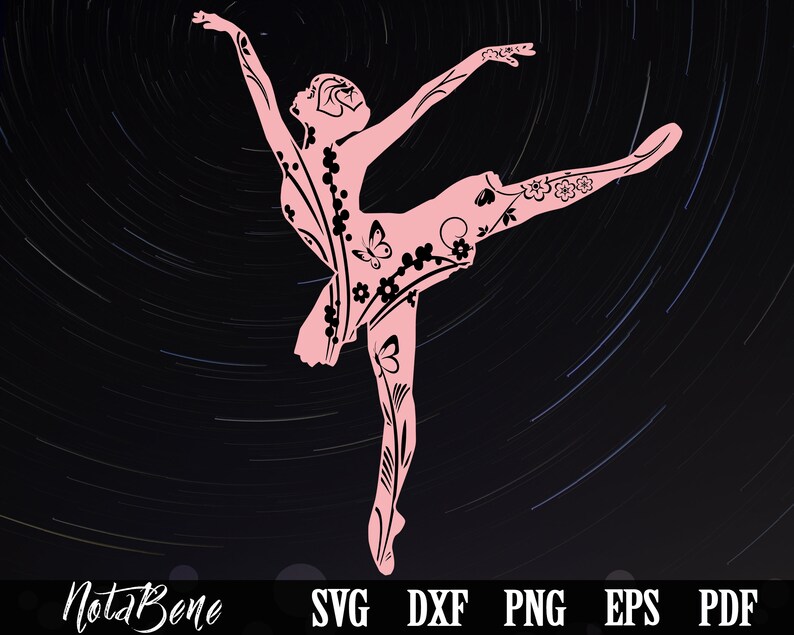Download Decorative Ballerina SVG Dance mom Floral Ballerina Clip Art | Etsy