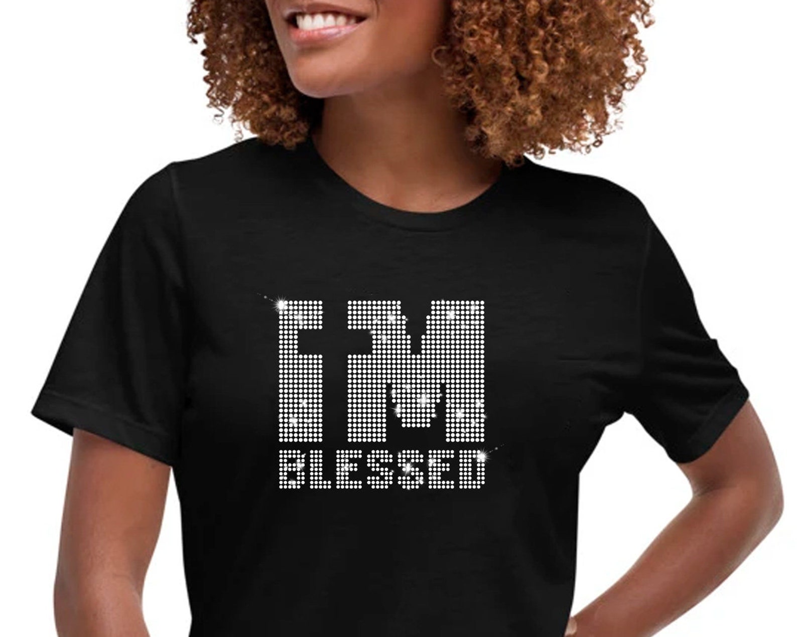 Blessed SVG Rhinestone Template, Rhinestone Pattern, Bling Shirt Design ...
