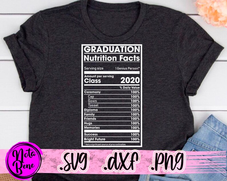 Graduation Nutrition Facts SVG Cut File Gradation 2022 Svg Etsy