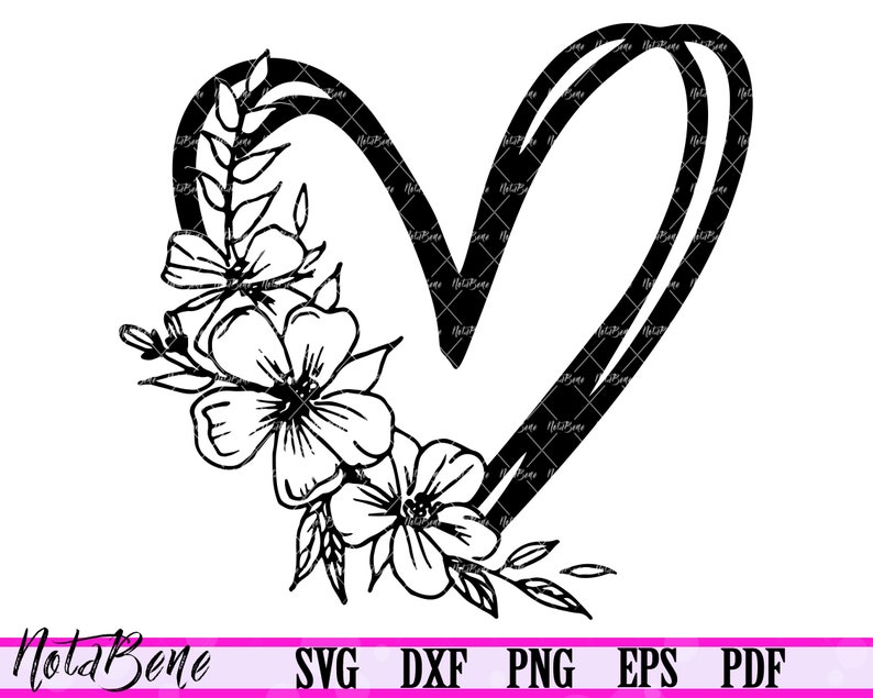 Download Floral Heart Svg Cut File Flowers Heart Clipart Svg Floral Flourish Heart Cricut Heart Monogram Svg Heart Frame Png Dxf Valentine S Day Svg Clip Art Art Collectibles Upcrndp Gov In