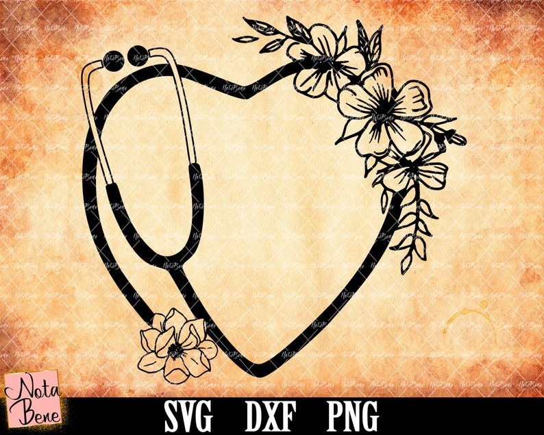 Download Floral Stethoscope SVG Nurse Svg Nursing Life svg Nurse Crew | Etsy