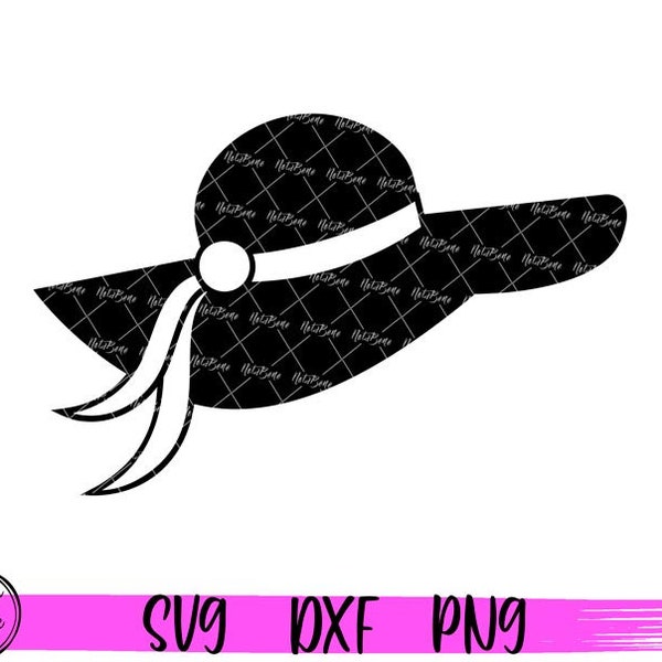 Floppy Sun Hat SVG, Pamela Hat svg, Beach Summer Hat svg, Shady Large Sun Hat Svg, Summer Clipart SVG, Cricut Cut file Sublimation PNG