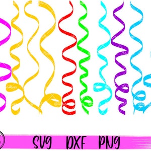 Colorful Confetti Streamers Pattern SVG Birthday Party Confetti Svg Scattered Confetti Svg Cut files for Cricut Sublimation transfer Png