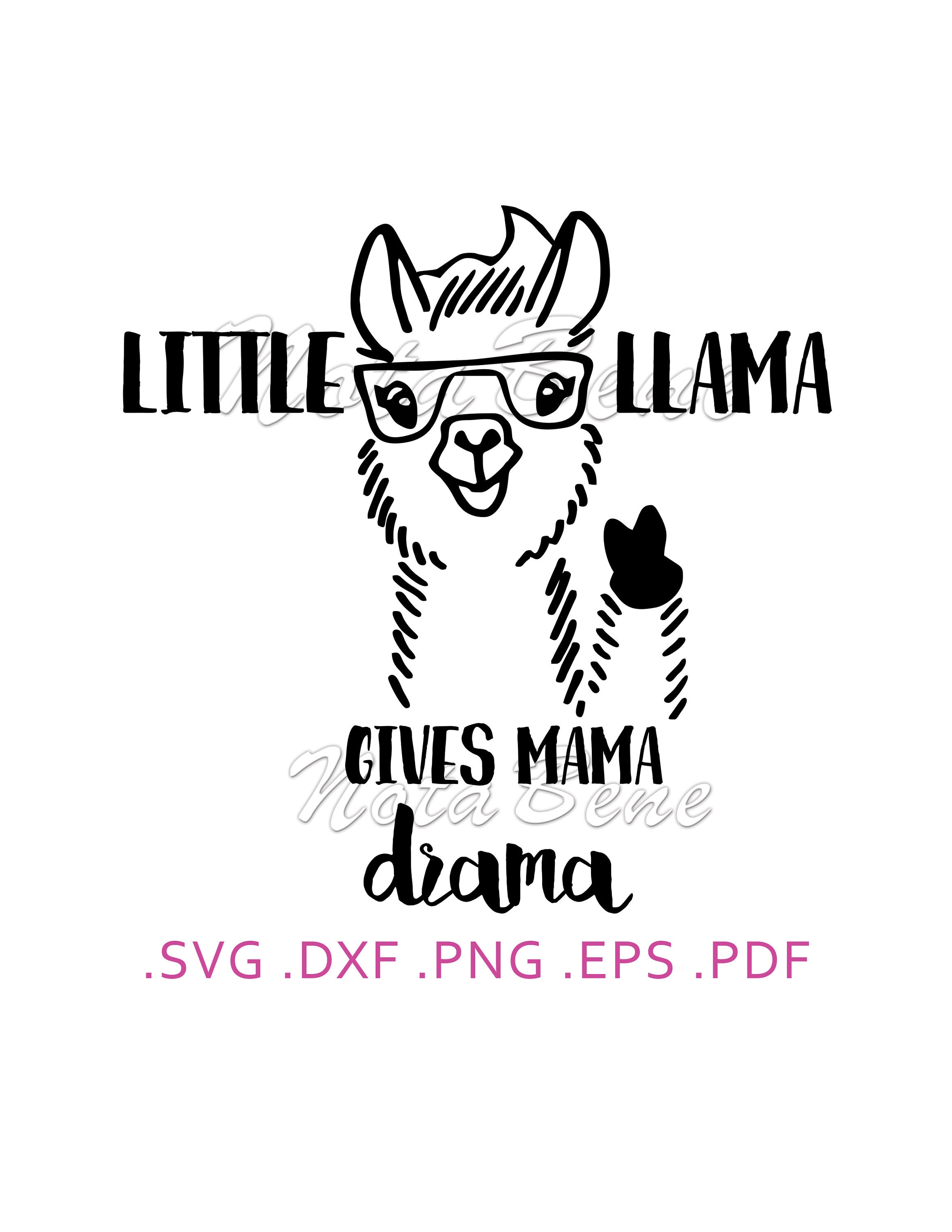 Download Drama Llama SVG Little Llama Gives Mama Drama T-shirt ...