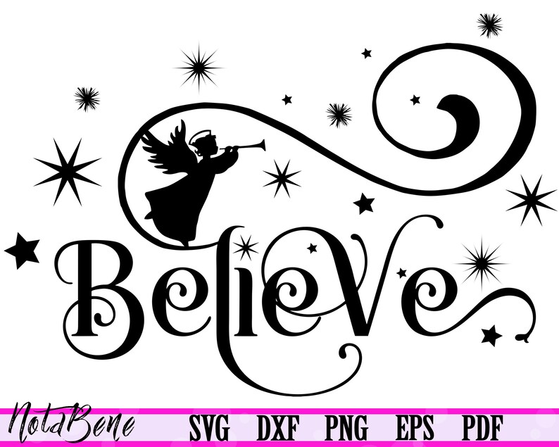 Download Believe Svg Christmas Angel Svg Nativity Svg Holiday Svg ...