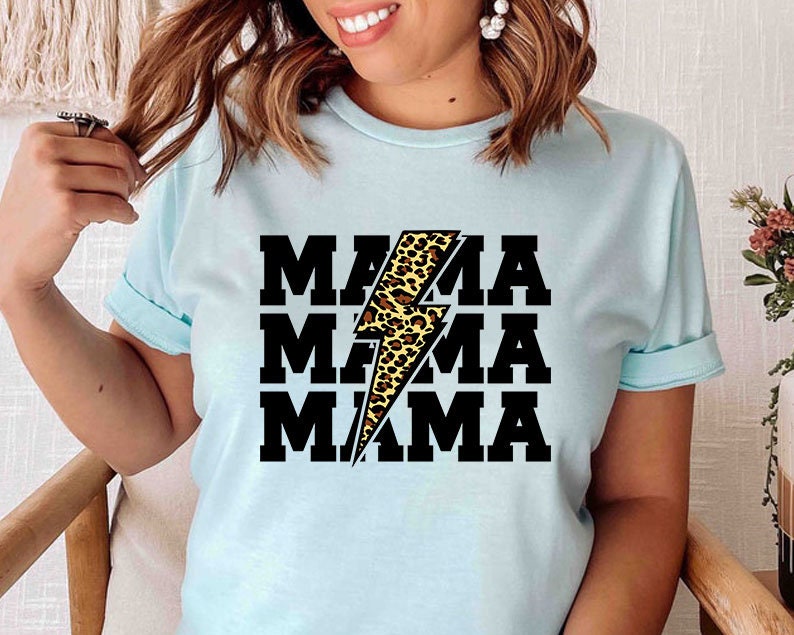 Mama Retro Svg Leopard Print Svg Lightening Bolt Svg - Etsy Canada