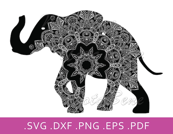 Download Zentangle Elephant Svg Mandala Elephant Svg Files For Cricut Etsy