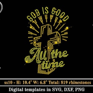 Dios es bueno siempre, plantilla SVG de diamantes de imitación, versículos bíblicos brillantes, SVG cristiano, cita religiosa, diseño de camiseta brillante