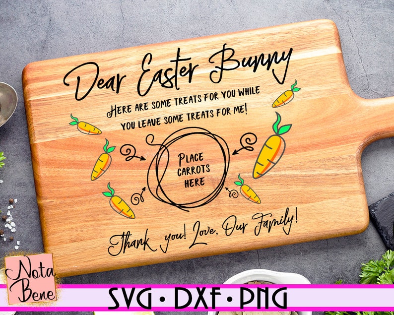 Download Dear Easter Bunny SVG Easter Bunny Cutting Board SVG ...