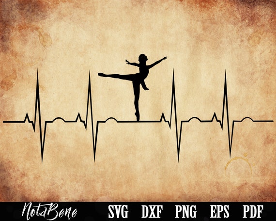 Ballet Heartbeat Svg Ballet EKG Svg Ballerina Heartbeat Etsy