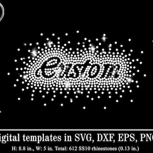 CUSTOM Rhinestone Template SVG, Rhinestone Personalized SVG, Scatter Spray Effect, Bling Shirt Custom design, Svg Cut file for Cricut