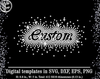 Plantilla SVG personalizada de diamantes de imitación, efecto de dispersión de brillo personalizado (descarga digital)