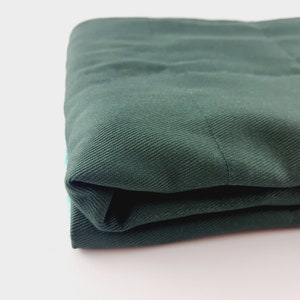 Bottle Green Cotton Weighted Blanket, Sensory Blanket, Sensory gift by sensory owl