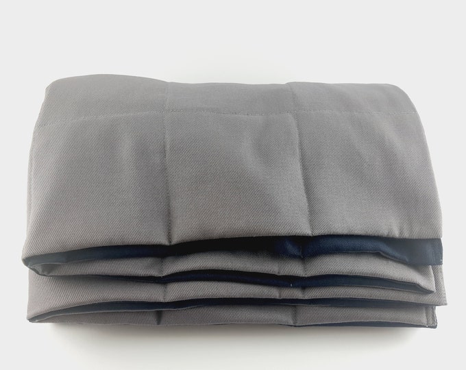 Dark Grey Weighted Blanket Cotton Blanket Sensory Bedding Etsy