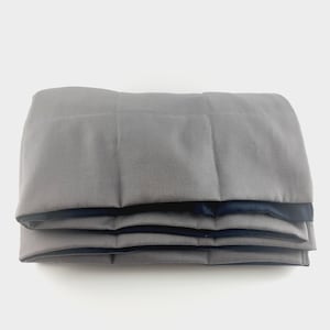 Dark Grey Cotton Weighted Blanket,  Deep PressureTherapy Blanket for Adults and Children. Selection of fabrics and fillers. Made to order.