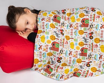 Nutztiere Gewichtsdecke, handgefertigt Angstlinderung maßgeschneiderte Decke, Autismus sensorisches Geschenk, Sinnesdecke,