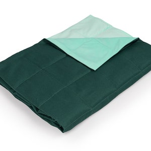 Bottle Green Cotton Weighted Blanket