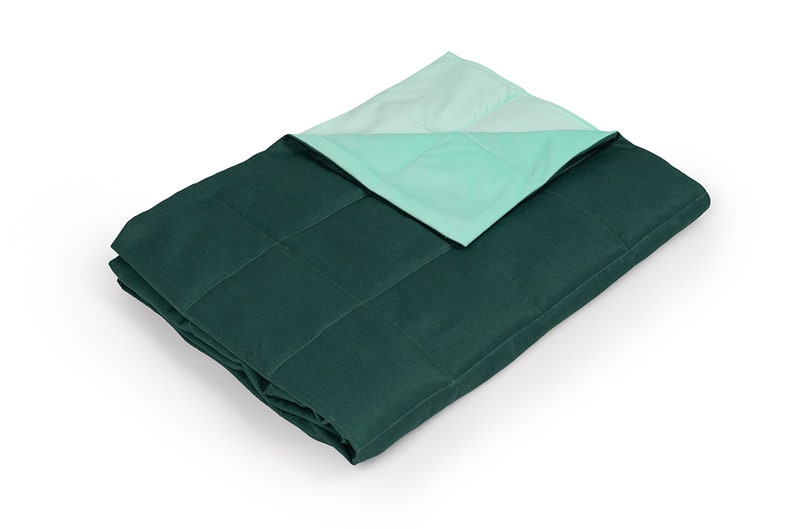 Bottle Green Cotton Weighted Blanket