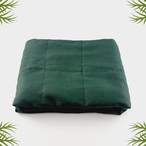 Bottle Green Cotton Weighted Blanket, Sensory Blanket, Sensory gift by sensory owl