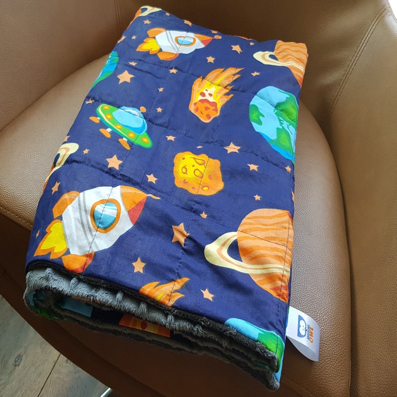 Galaxy Weighted Therapy Blanket Space Theme Pressure Blanket Etsy