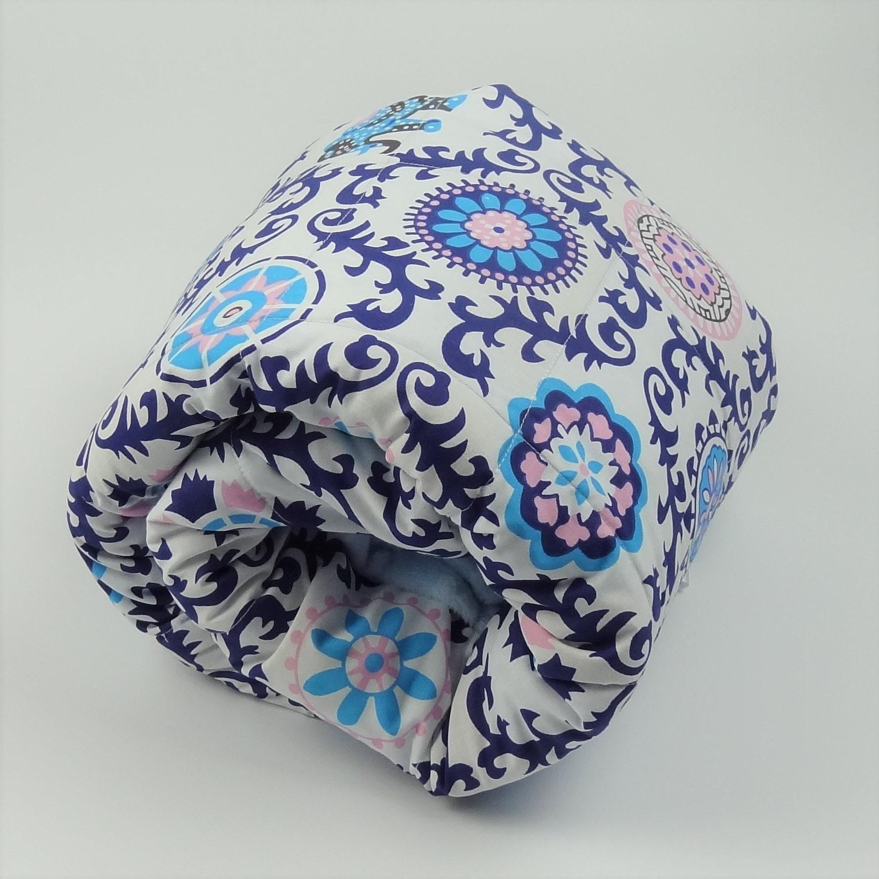 Mandala Indie Elephants Weighted Blanket for Children and Adults, selection of fabrics and colours - cooling and soft. 0-20kg. Create yours!