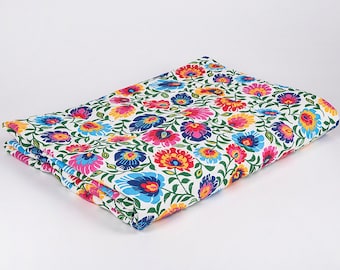 Folk Cotton Print Weighted Blanket for Children and Adults, selection of fabrics and colours - cooling and soft. 0-20kg. Create yours!